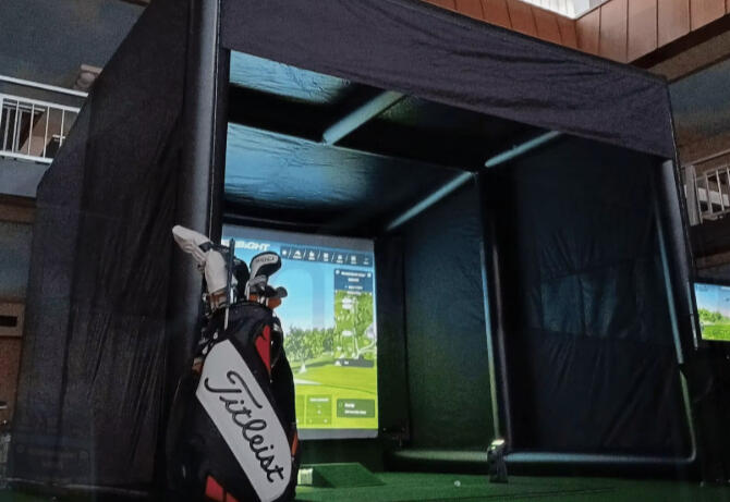 Portable golf simulator set up portable golf simulator set up at venue in Central New York